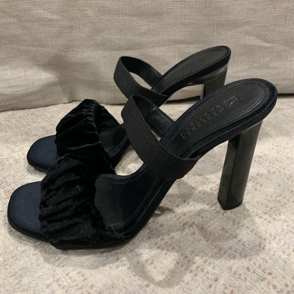 Mercedes Castillo Lynn ruched velvet band sandals